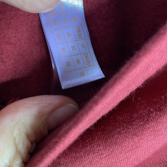 Savage x Fenty Xssential Rolled Cuff Jogger Size XL Fleece Red Elastic Waistband - Picture 6 of 9